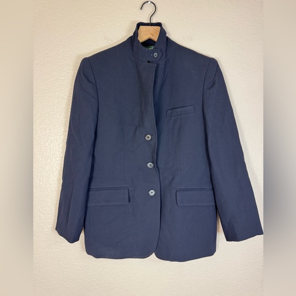 Lauren Ralph Lauren Jackets & Blazers - Lauren Ralph Lauren Vintage Regent Navy Blue Wool Blazer Coat size 10P 10 Petite